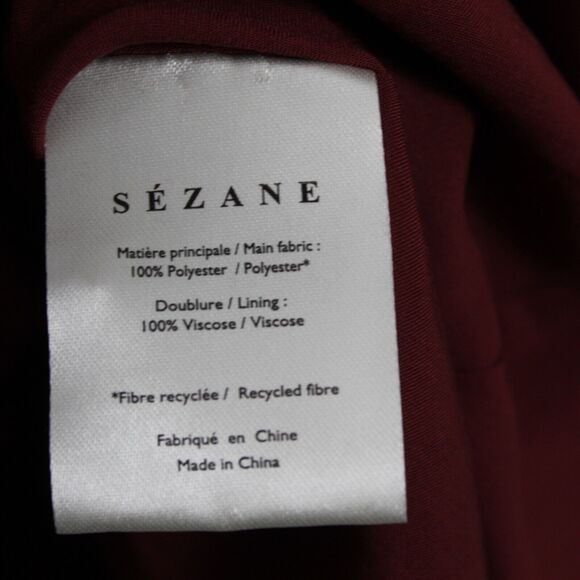 Sezane Burgundy Mini Dress with Black Polka Dots - Picture 14 of 14